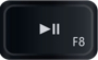 F8 Play or Pause Media