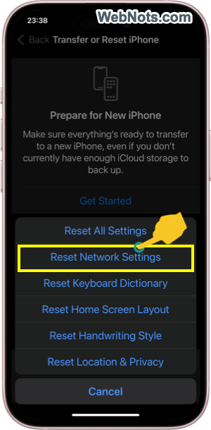 Reset Network Settings