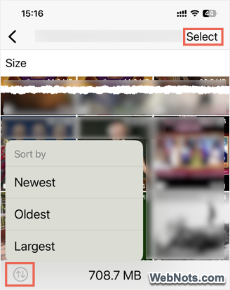 Select and Delete Media Files