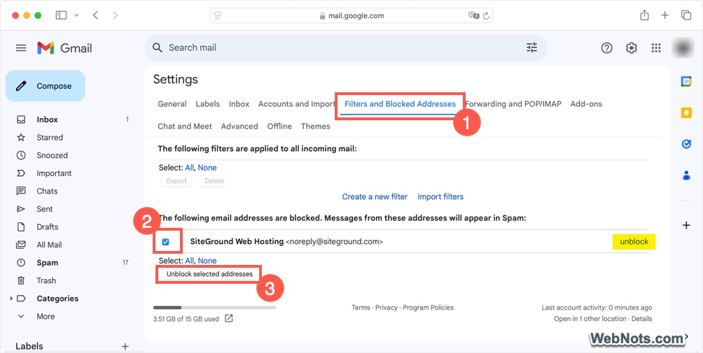 Unblock Multiple Contacts in Gmail