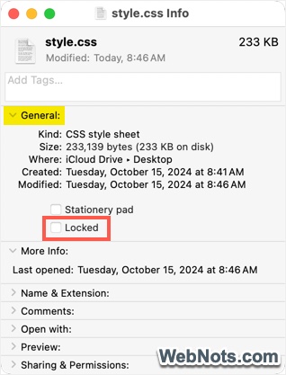 Unlock File in Mac