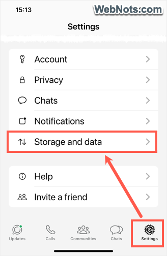 WhatsApp Storage and Data