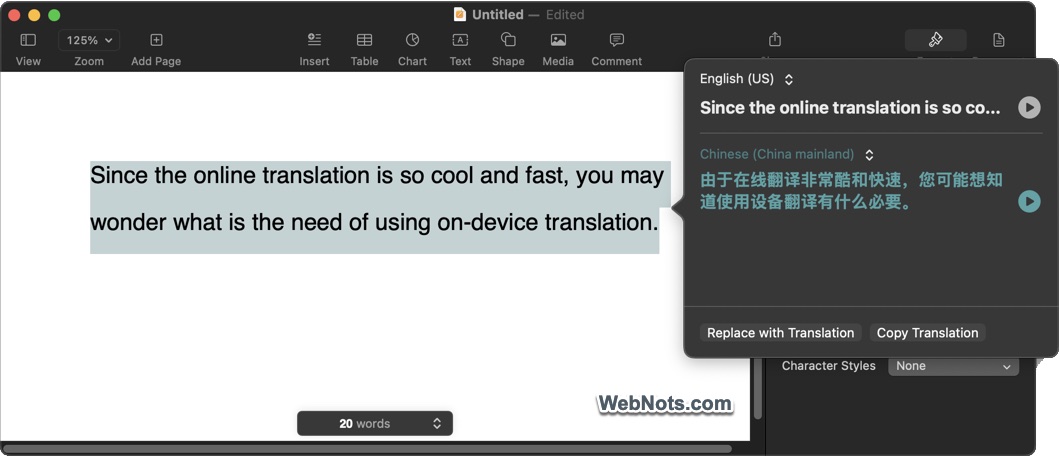 Content Translated Offline