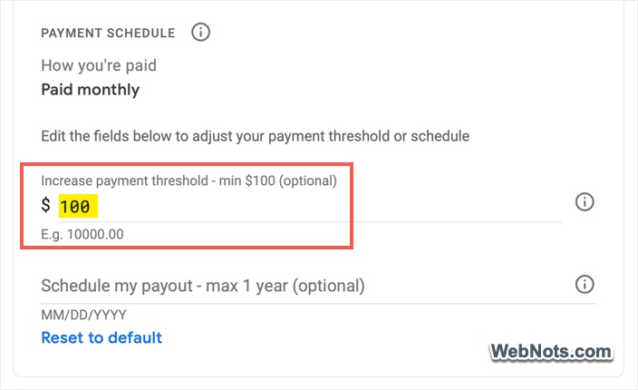 Enter New Threshold Amount