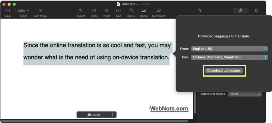 Select and Download Language
