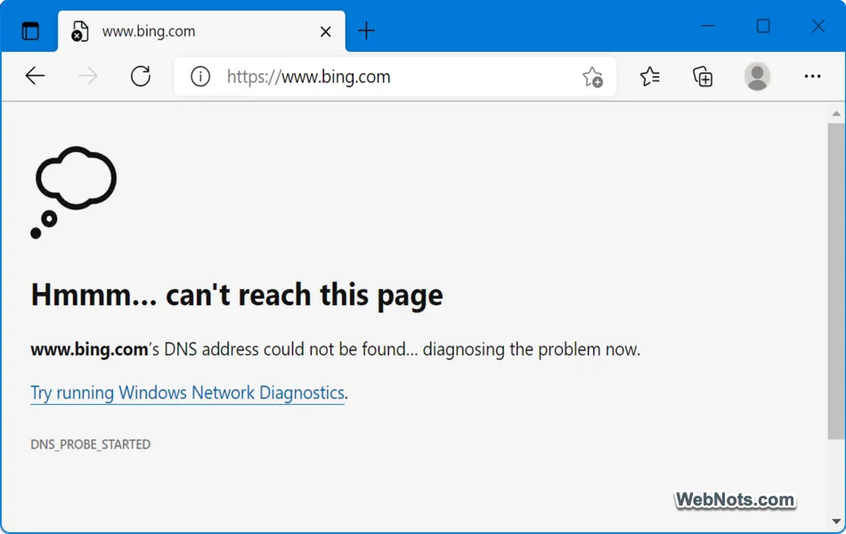 How to Fix Can’t Reach This Page Error in Microsoft Edge Browser? – WebNots