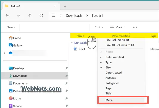 Customize Columns