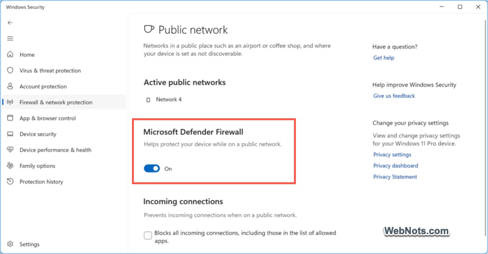 Disable Defender Firewall