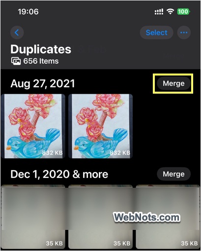 Merge Duplicate Photos