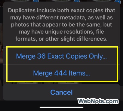 Merge Options
