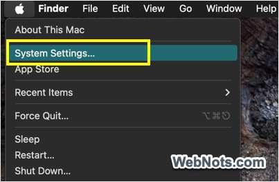 Open Mac Settings
