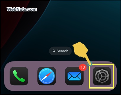 Open iPhone Settings