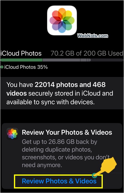 Review Photos Storage
