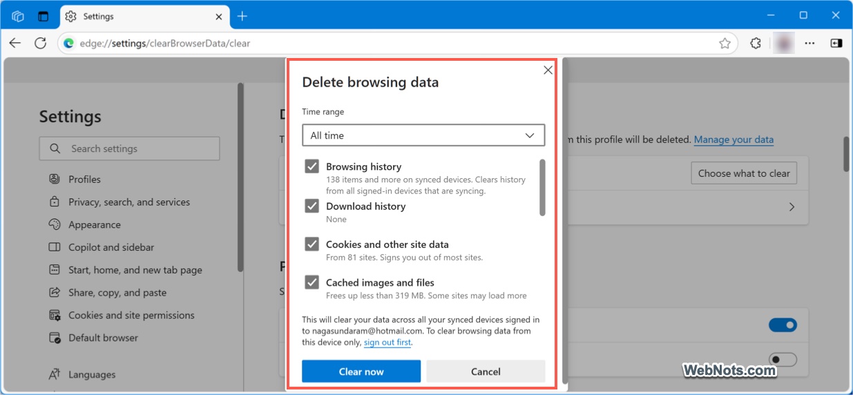 Select Items to Delete