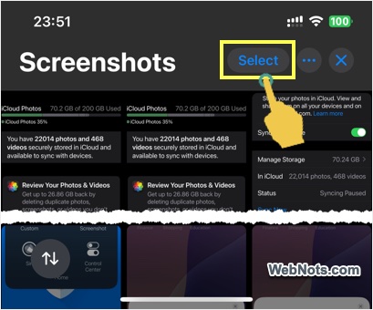 Select Your Screenshots