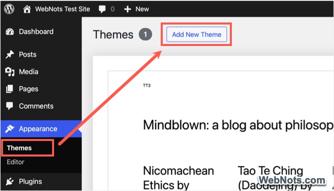 Add New Theme in WordPress