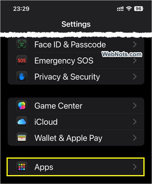 Apps Settings
