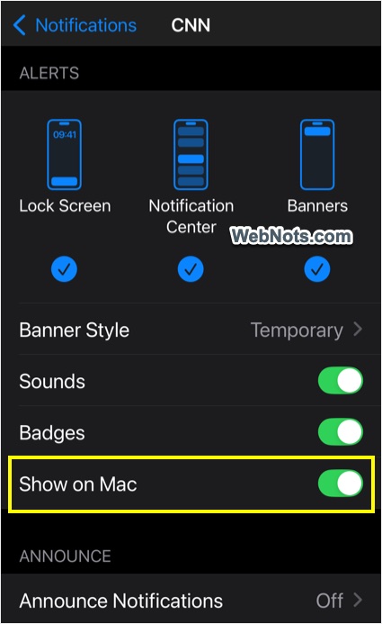 Disable Turn on Mac