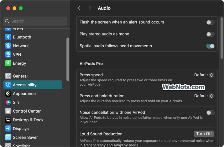 Hearing Accessibility Features