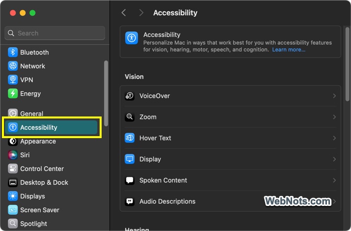 Mac Accessibility Features