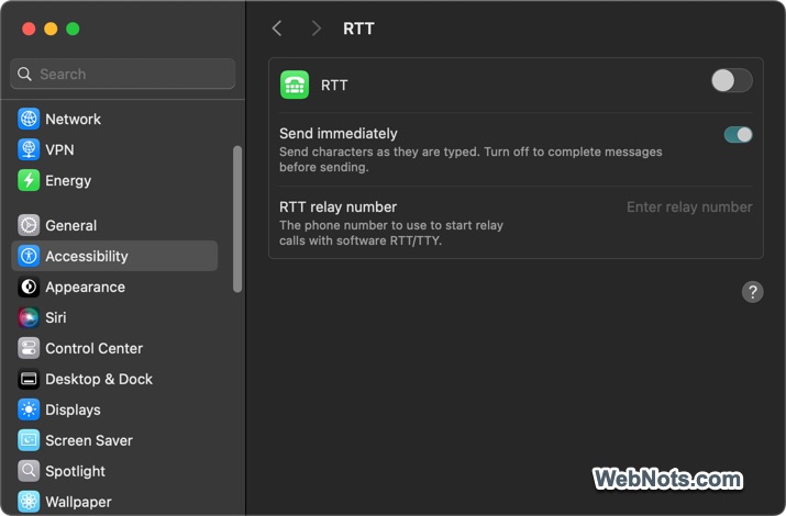 RTT in Mac