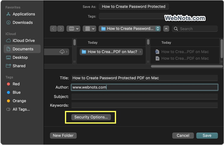 Security Options