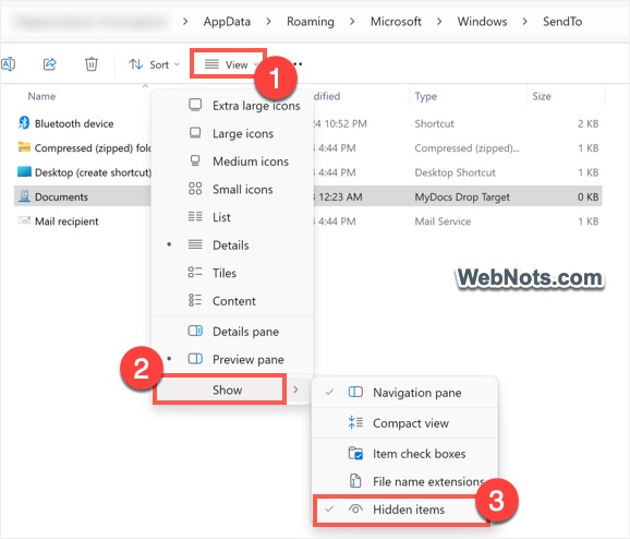 Show Hidden Files in Explorer