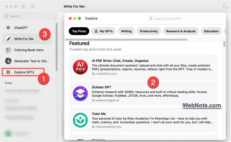 Using Custom GPT in ChatGPT App