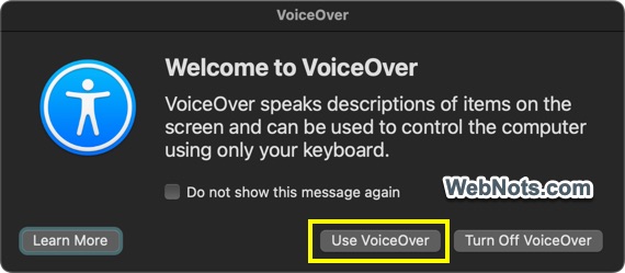 VoiceOver Notification