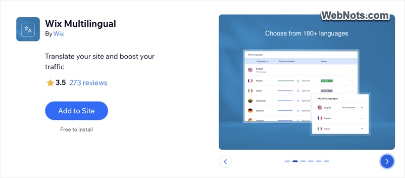 Wix Multilingual App