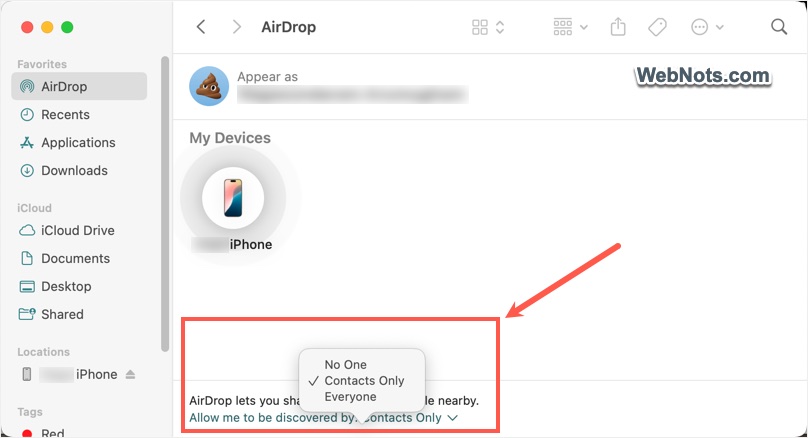 AirDrop in Mac