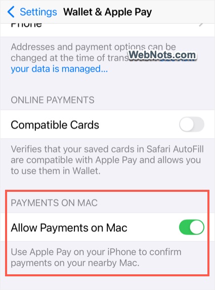 Allow Payments on Mac