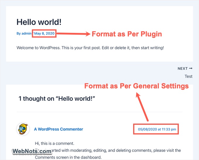 Change Date Format with Custom Plugin