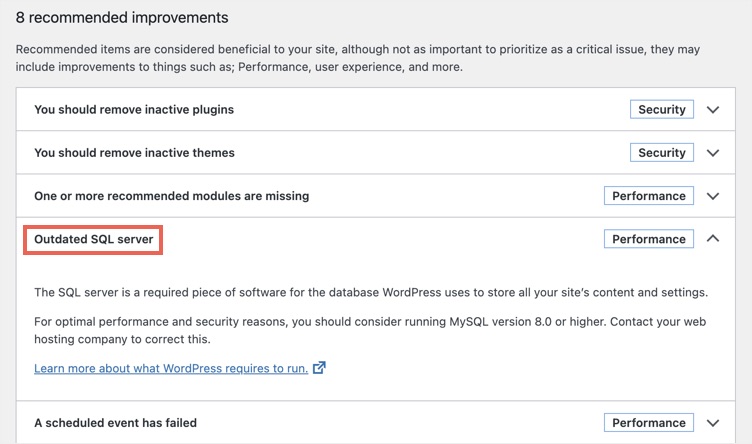Check DB and REST API Errors