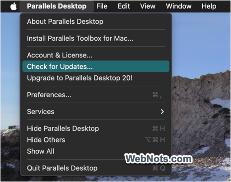Check Updates for Parallels App