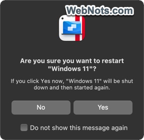 Confirm Restart