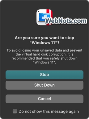 Confirm Stop