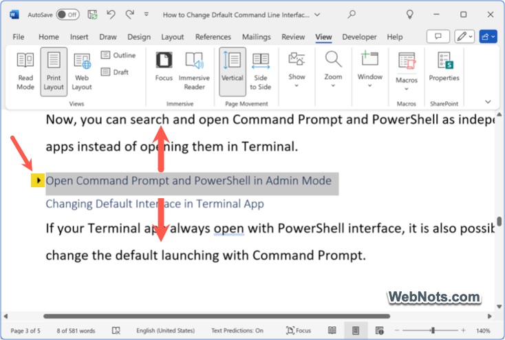 Cut and Paste with Collapsible Header