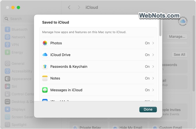 Enable Mac iCloud Sync