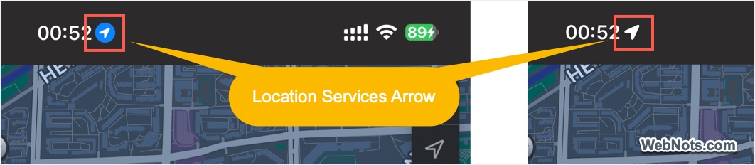 Location Services Arrows iPhone