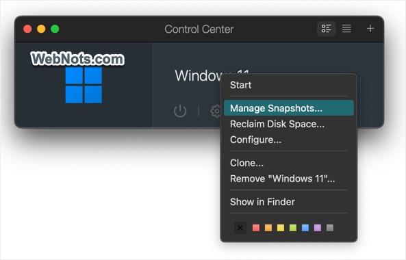Manage Windows 11 Snapshots