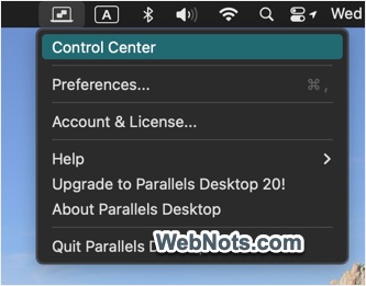 Open Parallels Control Center