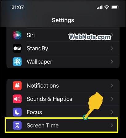 Open Screen Time Settings
