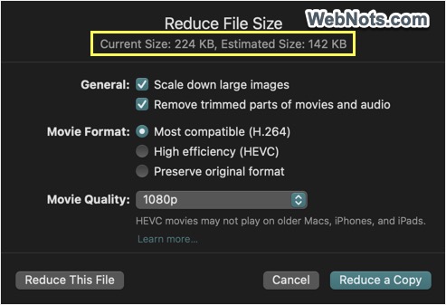 Reduce Numbers File Size