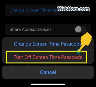 Turn Off Screen Time Passcode