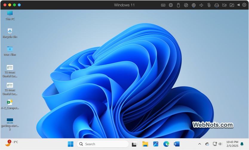 Windows 11 VM Desktop Screen