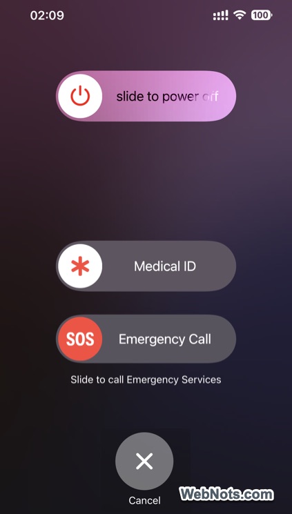 iPhone Emergency SOS Screen