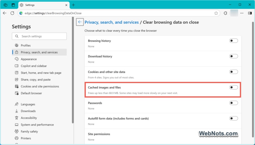 Auto Delete Cached Data