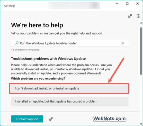 Can't Download Update