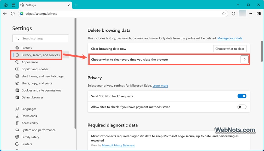 Choose What Data to Delete